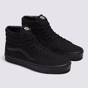 All Black (Blacked-Out) Vans Hi High Top Shoes  women’s size 10 / men’s size 8.5